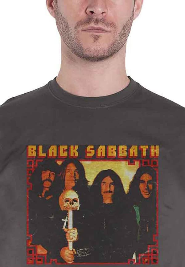 Black Sabbath T Shirt Japan Photo Band Logo Official Unisex Charcoal Grey