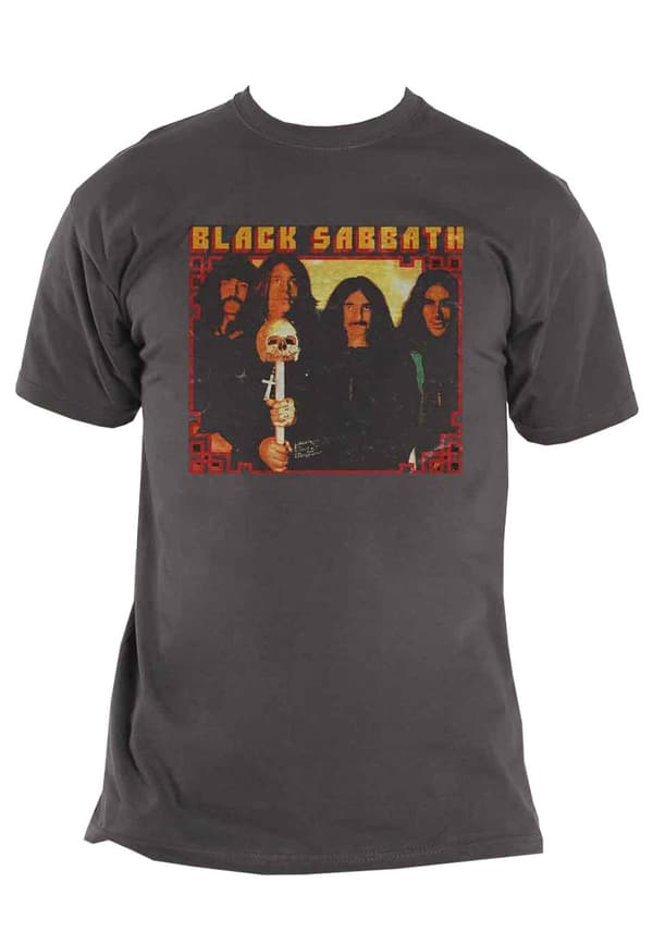 Black Sabbath T Shirt Japan Photo Band Logo Official Unisex Charcoal Grey