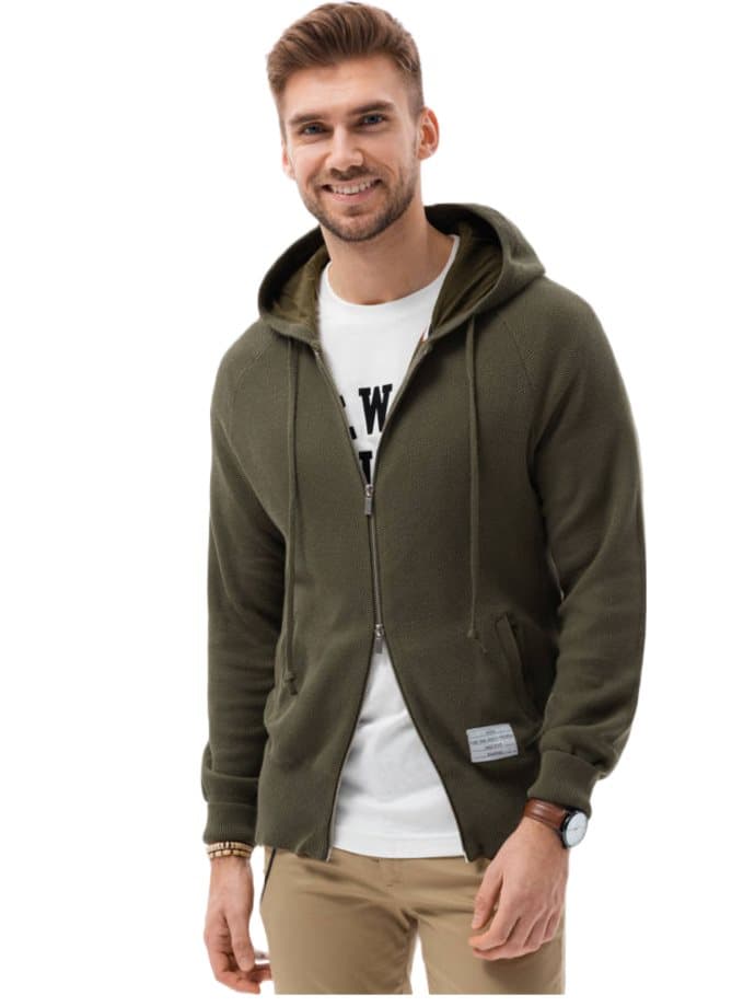 Ombre Luvtröja Herr Hoodie Sweatshirt Fickor Sport S-XXL B1531