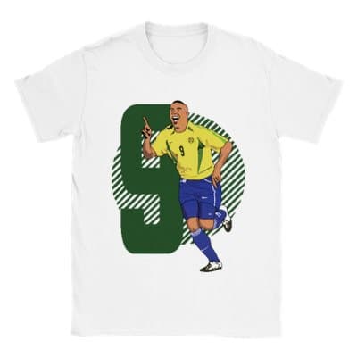 Ronaldo Brasilien Vit T-shirt