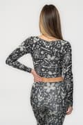 Miniatyrbild 4 av 4: Stranger Things Top Hellfire Club All Over Print Long Sleeve Girls Womens
