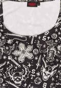 Miniatyrbild 2 av 4: Stranger Things Top Hellfire Club All Over Print Long Sleeve Girls Womens