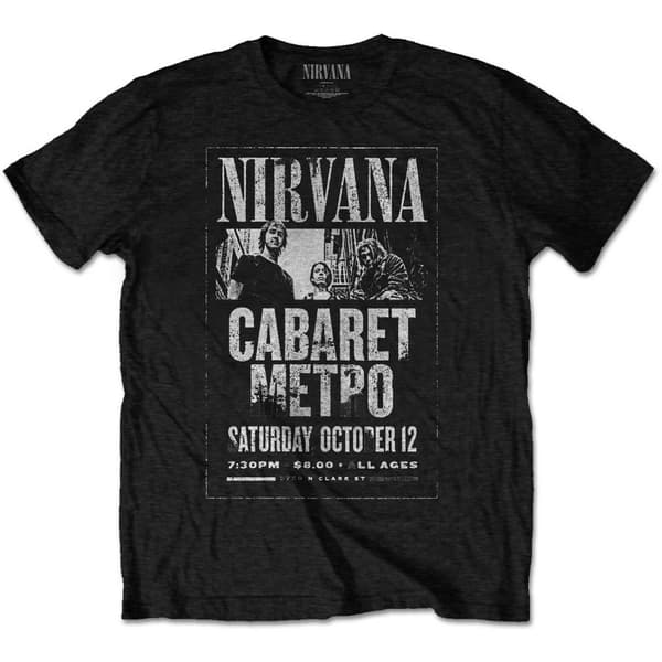 Nirvana Unisex T-Shirt: Cabaret Metro (X-Large)