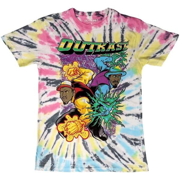 Outkast Unisex T-Shirt: Superheroes (Wash Collection) (Small)