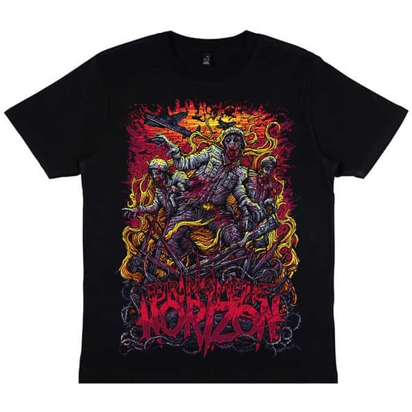 Bring Me The Horizon Unisex T-Shirt: Zombie Army (Large)