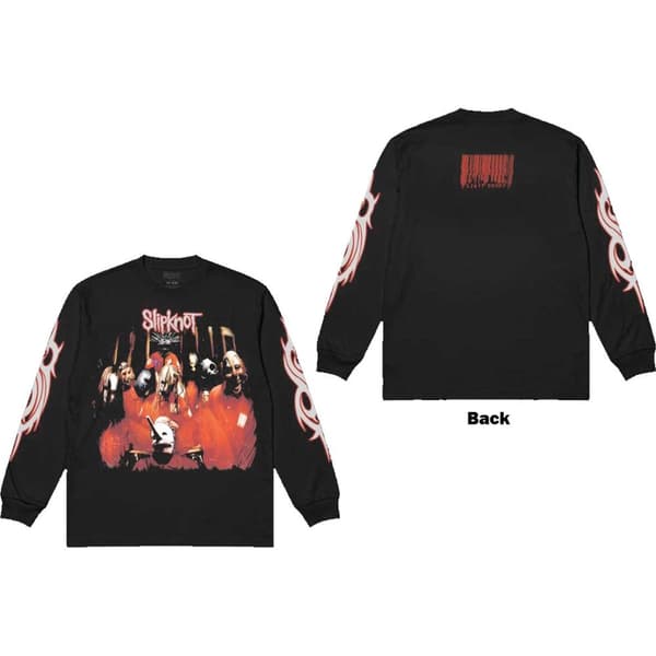 Slipknot Unisex Long Sleeve T-Shirt: Spit it Out (Back & Sleeve Print) (Large)