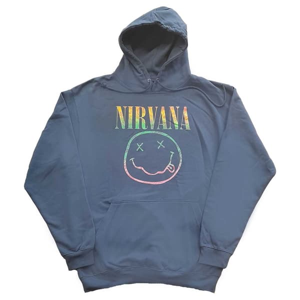 Nirvana Unisex Pullover Hoodie: Sorbet Ray Smiley (Large)