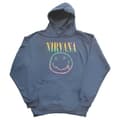Miniatyrbillede 1 af 2: Nirvana Unisex Pullover Hoodie: Sorbet Ray Smiley (Large)