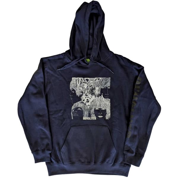 The Beatles Unisex Pullover Hoodie: Reverse Revolver (Sleeve Print) (Small)