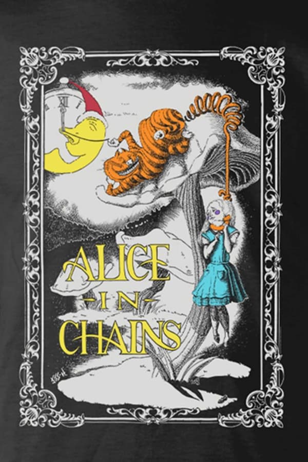 Alice In Chains T Shirt Wonderland Band Logo Official Mens Black Long Sleeve