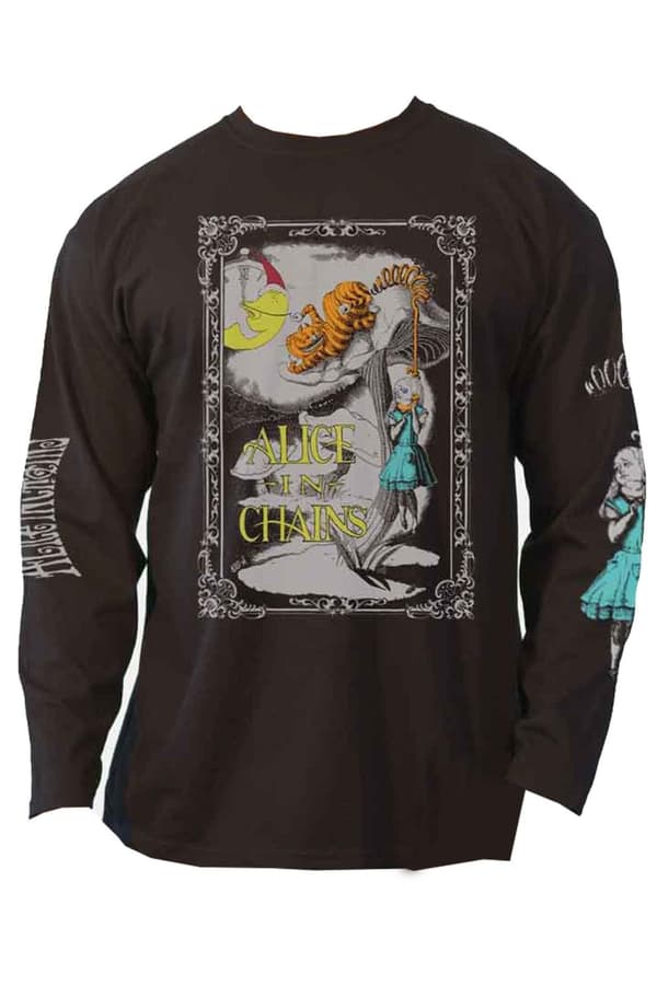 Alice In Chains T Shirt Wonderland Band Logo Official Mens Black Long Sleeve