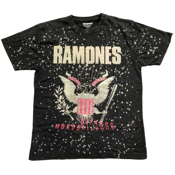 Ramones T Shirt Eagle Band Logo Official Unisex Tie Dye White L