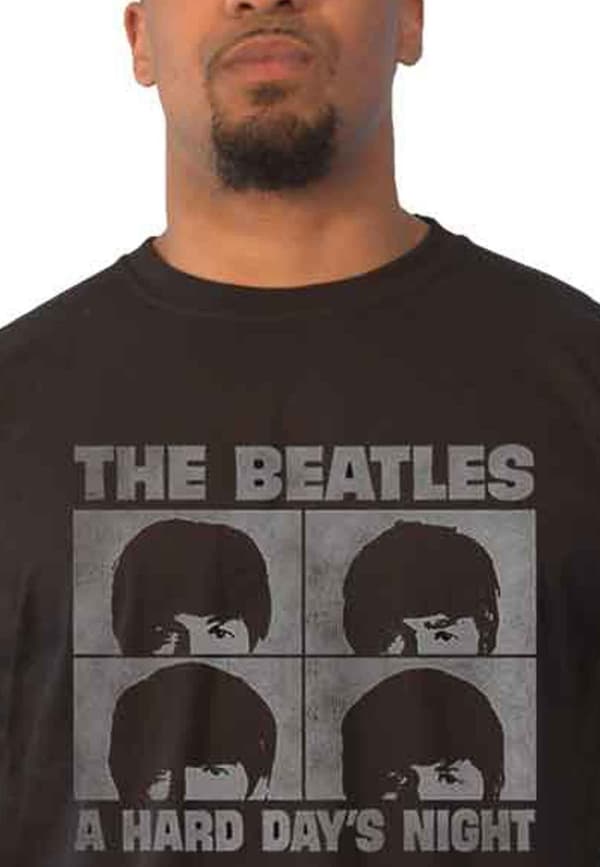 The Beatles T Shirt Hard Days Night Official Unisex Black Long Sleeve