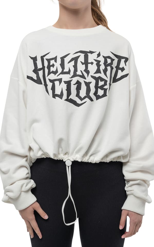Stranger Things Sweatshirt Hellfire Club Logo Bubble Drawstring Girls Womens