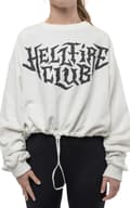 Miniatyrbild 3 av 4: Stranger Things Sweatshirt Hellfire Club Logo Bubble Drawstring Girls Womens