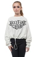 Miniatyrbild 1 av 4: Stranger Things Sweatshirt Hellfire Club Logo Bubble Drawstring Girls Womens
