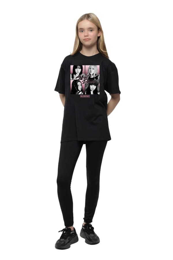 BlackPink T Shirt Shut Down Photo Grid Band Logo Official Unisex Black