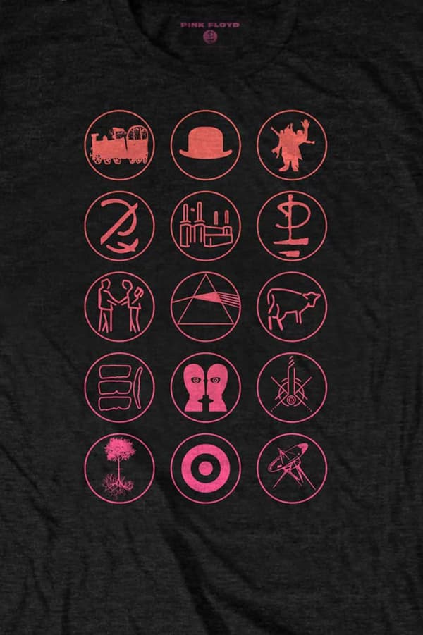 Pink Floyd T Shirt Symbols Band Logo Official Unisex Black