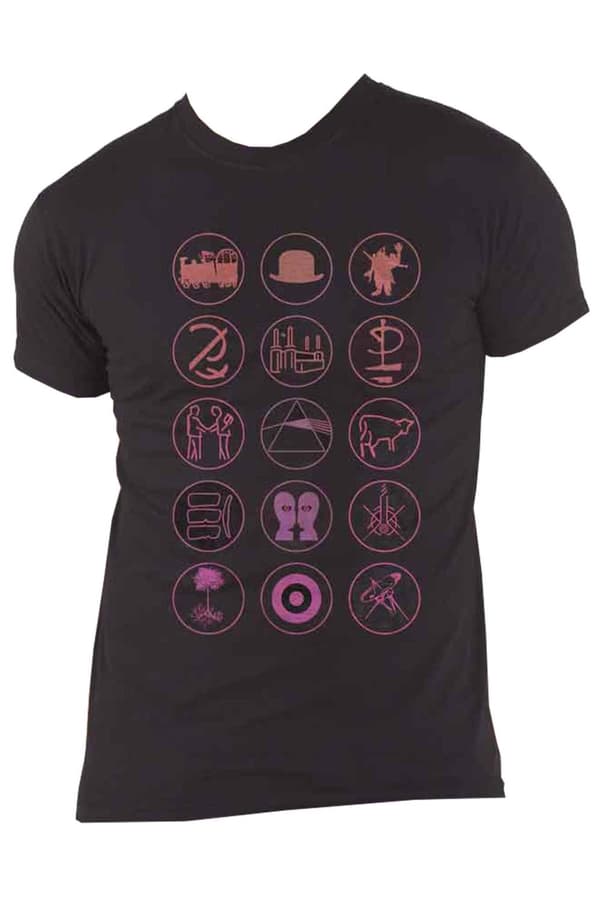 Pink Floyd T Shirt Symbols Band Logo Official Unisex Black