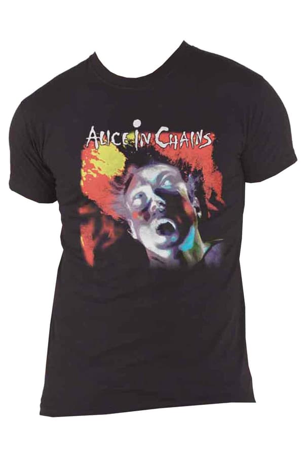 Alice In Chains T Shirt Facelift Band Logo Official Mens Black