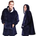 Miniatyrbild 4 av 5: Snuggie Oversized Hoodie Filt med Luva Blå