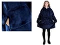 Miniatyrbild 2 av 5: Snuggie Oversized Hoodie Filt med Luva Blå