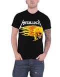 Miniatyrbild 1 av 2: Metallica T Shirt Flaming Skull Tour 94 Band Logo Official Mens Black