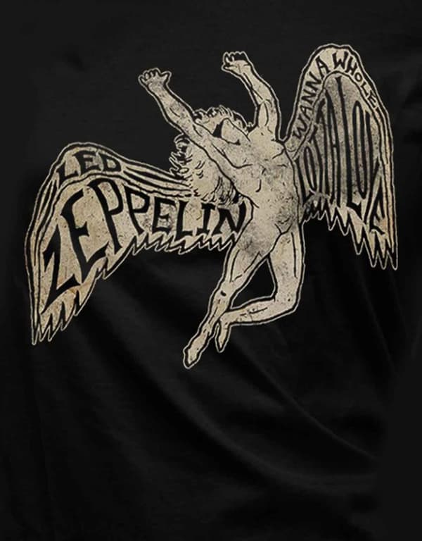 Led Zeppelin T Shirt Whole Lotta Love Icarus Official Womens Skinny Fit Black