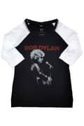 Miniatyrbild 1 av 2: Bob Dylan T Shirt Sound Check Logo Official Black Raglan 3/4 Sleeve Womens