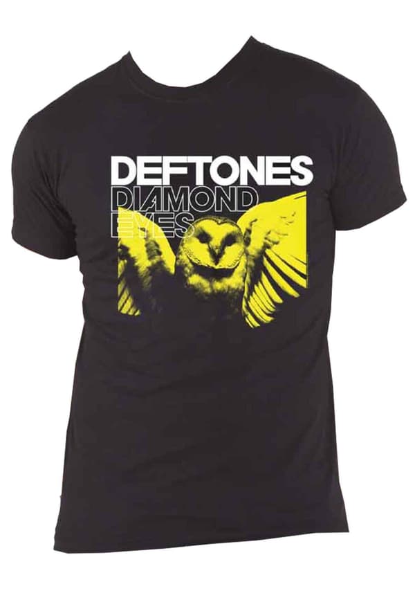 Deftones T Shirt Diamond Eyes Band Logo Official Mens Black M