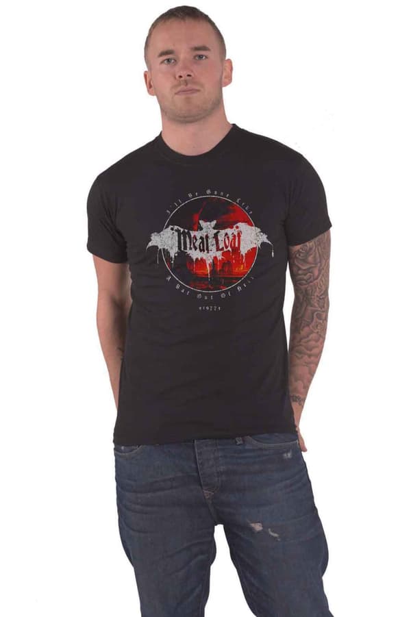 Meat Loaf T Shirt Ill Be Gone Logo Official Unisex Black Black L