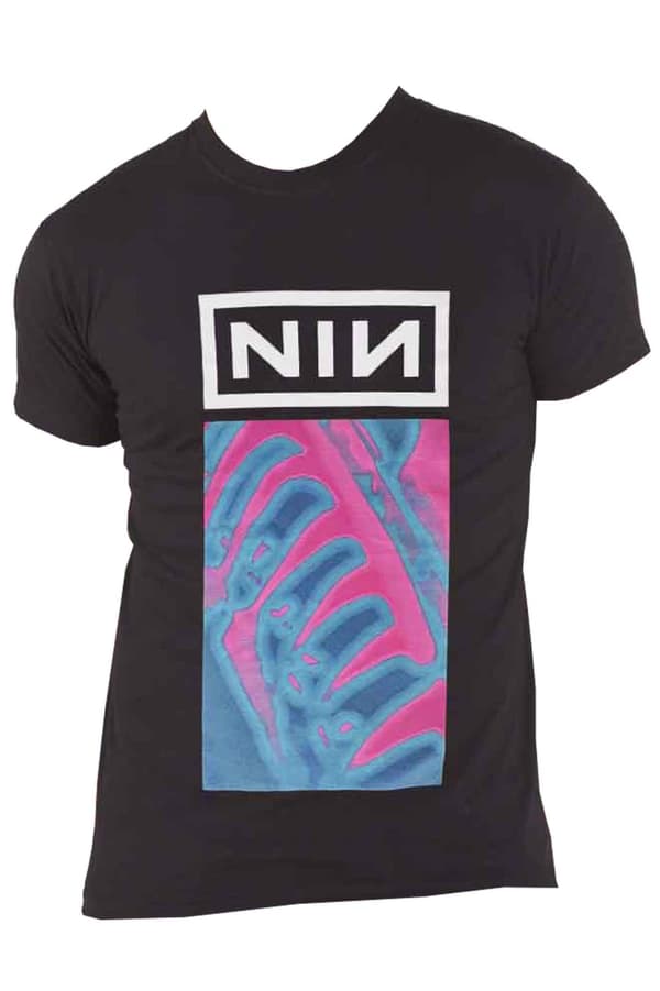 Nine Inch Nails T Shirt Pretty Hate Machine Neon Band Logo Official Unisex Black