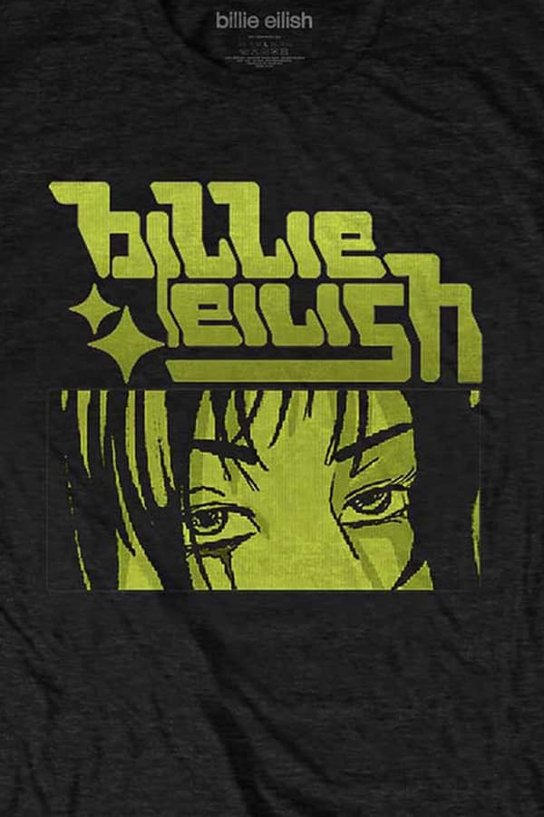 Billie Eilish T Shirt Anime Logo Official Unisex Black