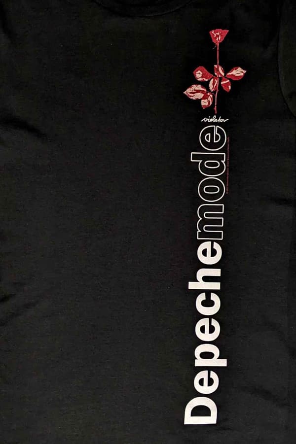 Depeche Mode T Shirt Violator Side Rose Official Womens Skinny Fit Black