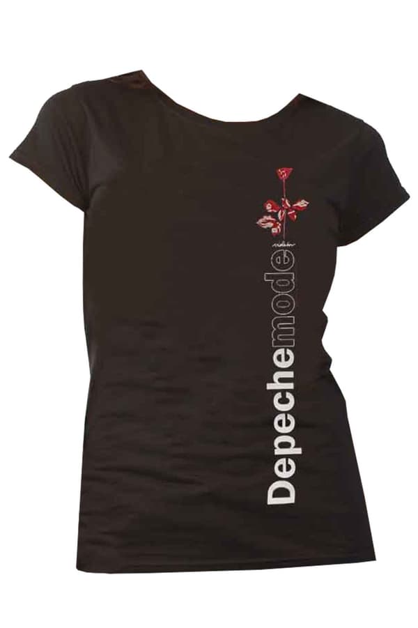 Depeche Mode T Shirt Violator Side Rose Official Womens Skinny Fit Black