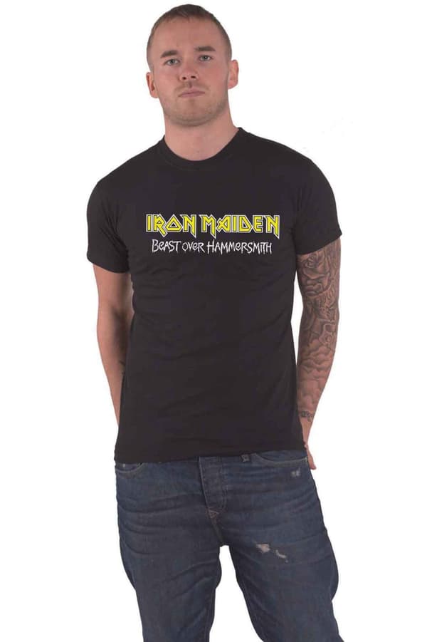 Iron Maiden T Shirt Beast Over Hammersmith Eddie and Devil Official Unisex Black