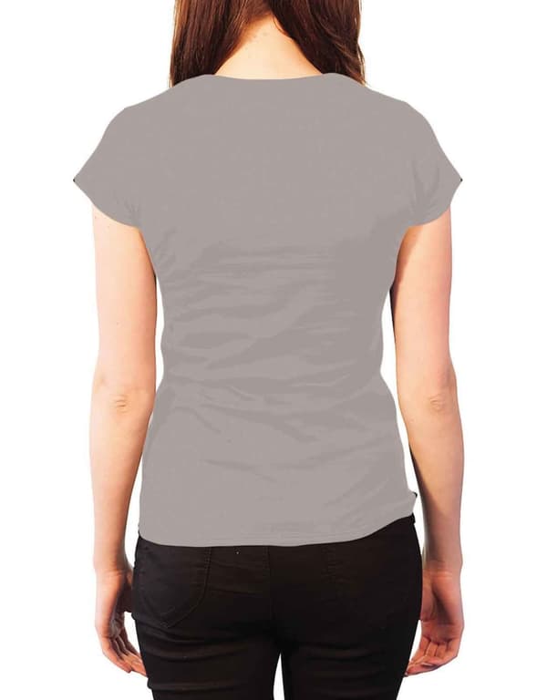 Motown T Shirt womens Classic Circle logo Official Grey skinny fit