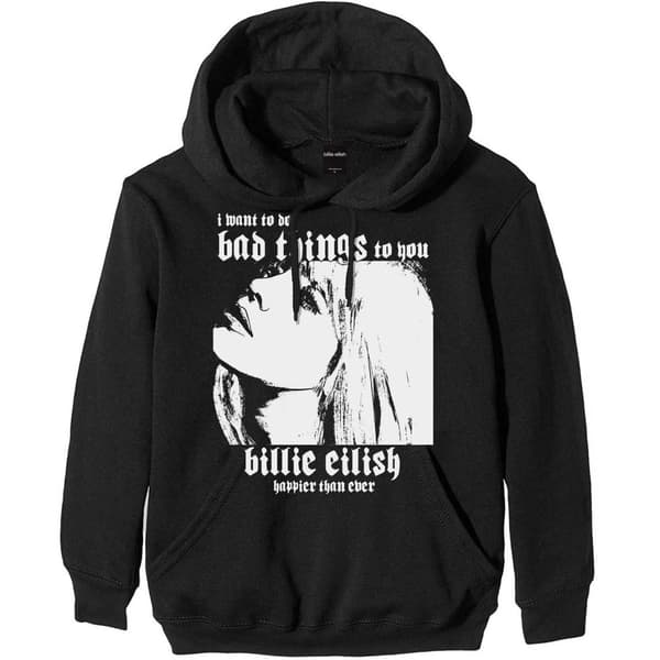 Billie Eilish Unisex Pullover Hoodie: Bad Things (XX-Large)