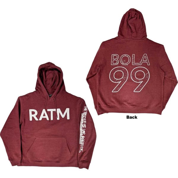 Rage Against The Machine Unisex Pullover Hoodie: Battle 99. (Back Print) (X-Large)