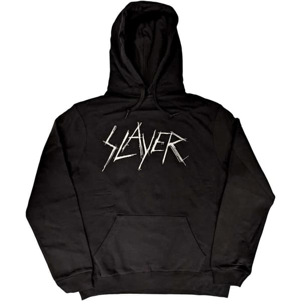 Slayer Unisex Pullover Hoodie: Scratchy Logo (Medium)