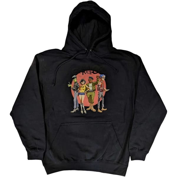 Gorillaz Unisex Pullover Hoodie: Group Circle Rise (Large)