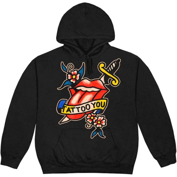 The Rolling Stones Unisex Pullover Hoodie: Tattoo You Lick (Small)