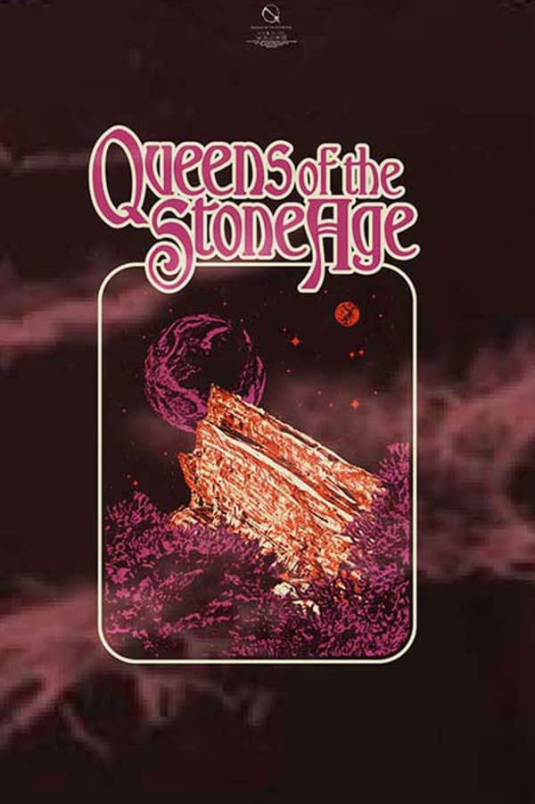Queens Of The Stone Age T Shirt Planet Frame Official Unisex Black Dye Wash