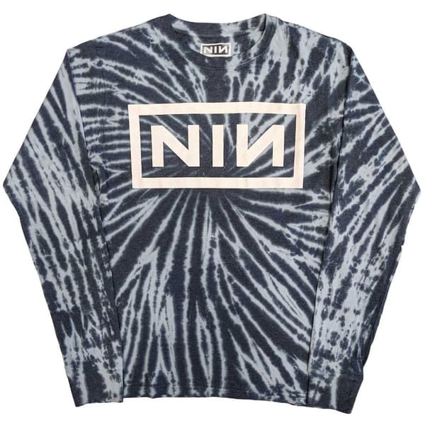 Nine Inch Nails Unisex Long Sleeve T-Shirt: Logo (Wash Collection) (Medium)