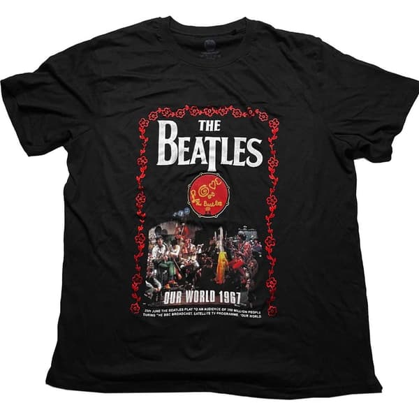 The Beatles Unisex T-Shirt: Our World 1967 (Small)