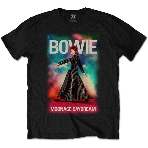 David Bowie Unisex T-Shirt: Moonage 11 Fade (X-Large)