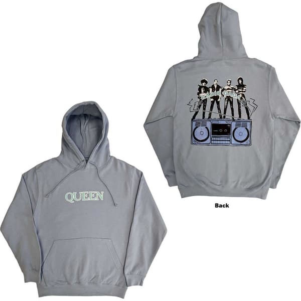 Queen Unisex Pullover Hoodie: Radio Ga Ga (Back Print) (Medium)