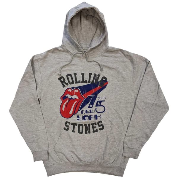 The Rolling Stones Unisex Pullover Hoodie: New York '75 (Large)
