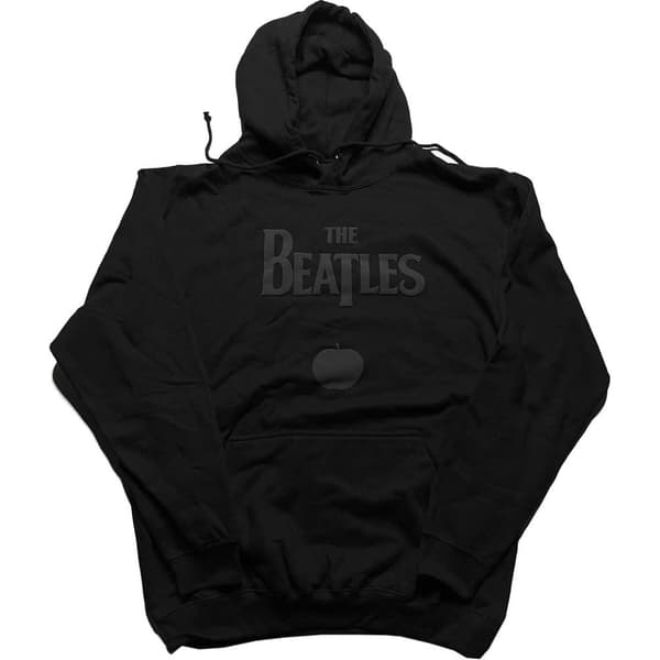 The Beatles Unisex Pullover Hoodie: Drop T Logo & Apple (Puff Print) (Small)