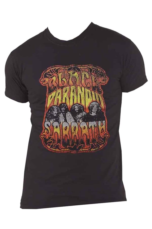 Black Sabbath T Shirt Paranoid Psych Band Logo Official Unisex Black